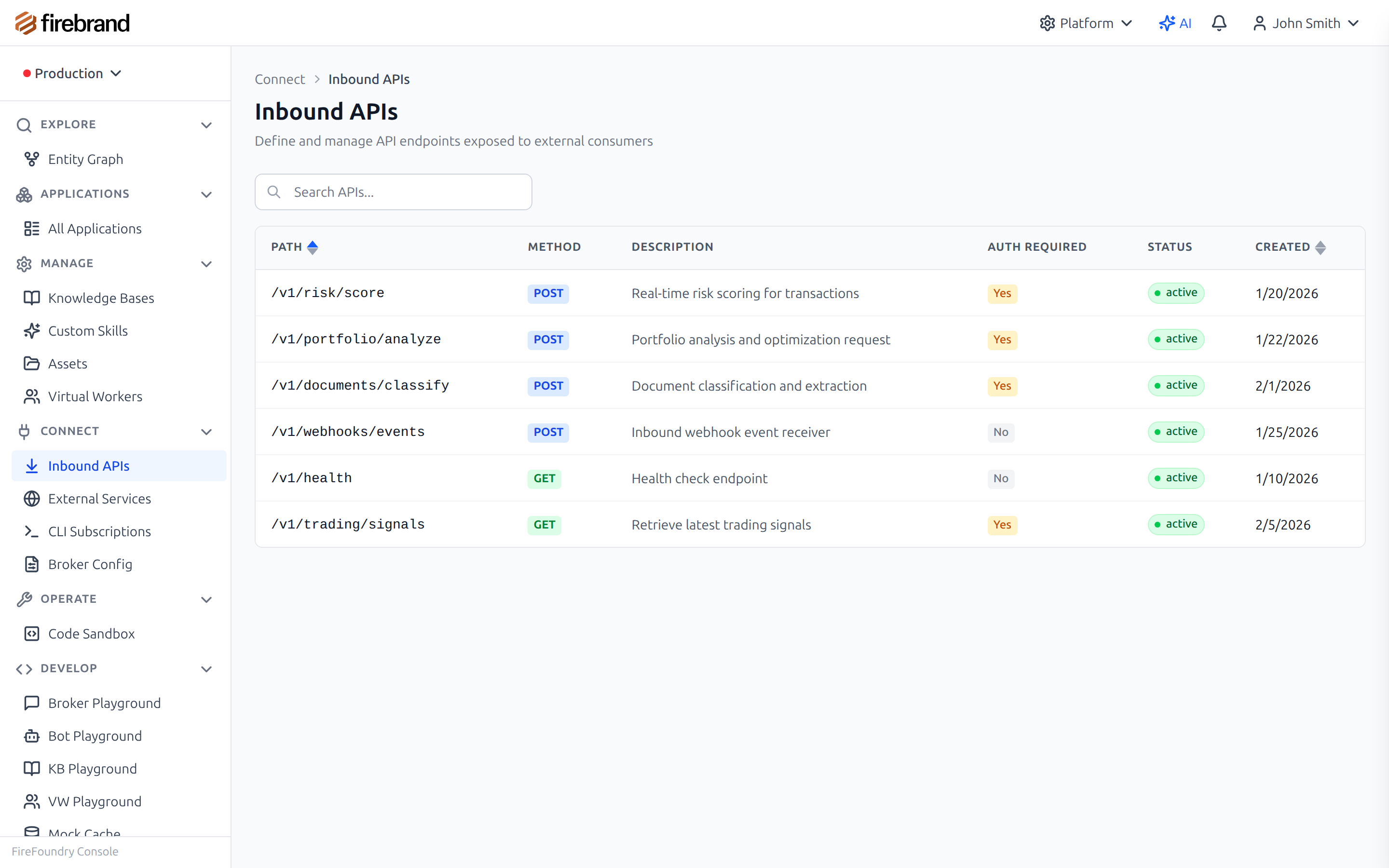 Inbound APIs