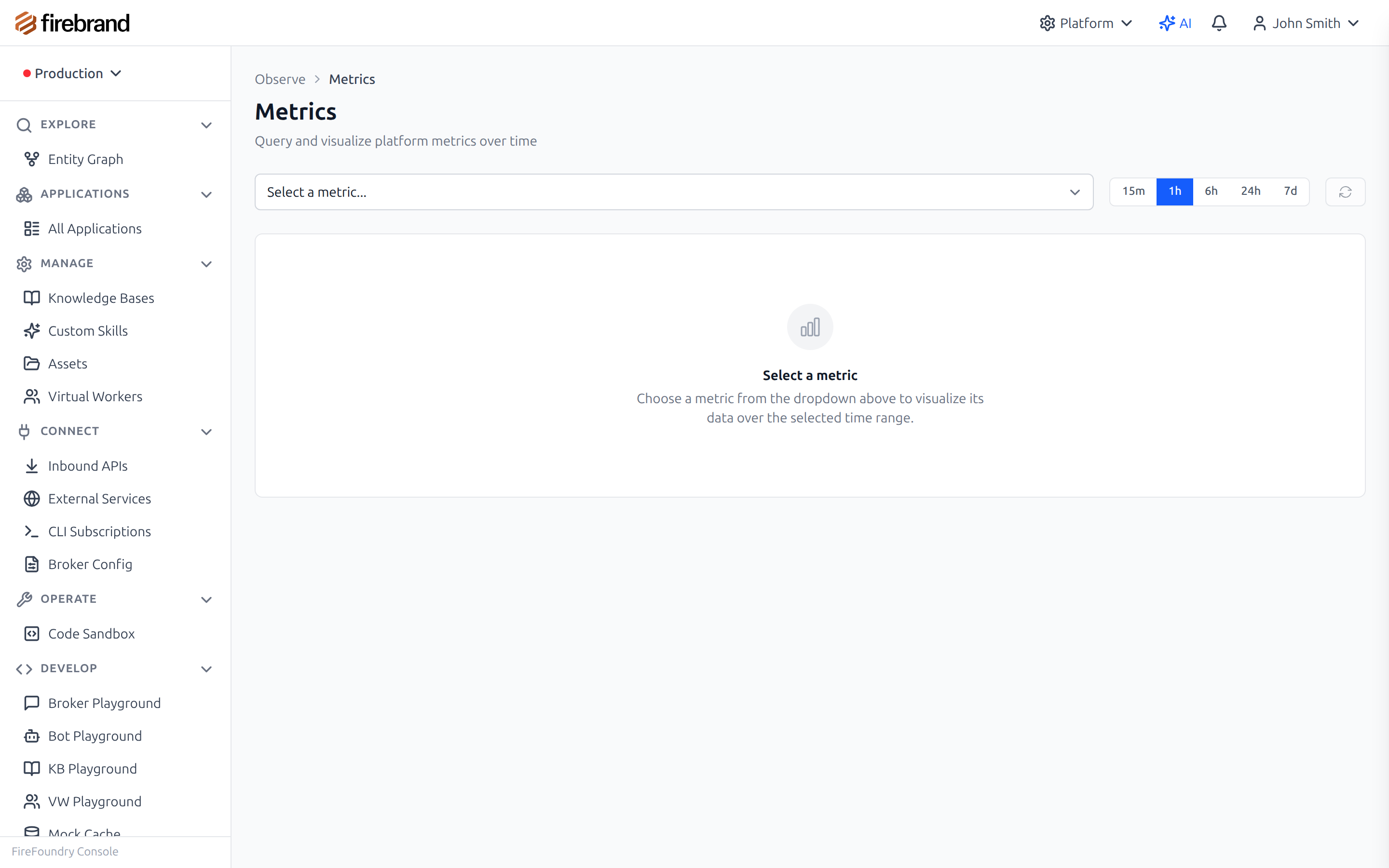 FireFoundry Metrics Dashboard